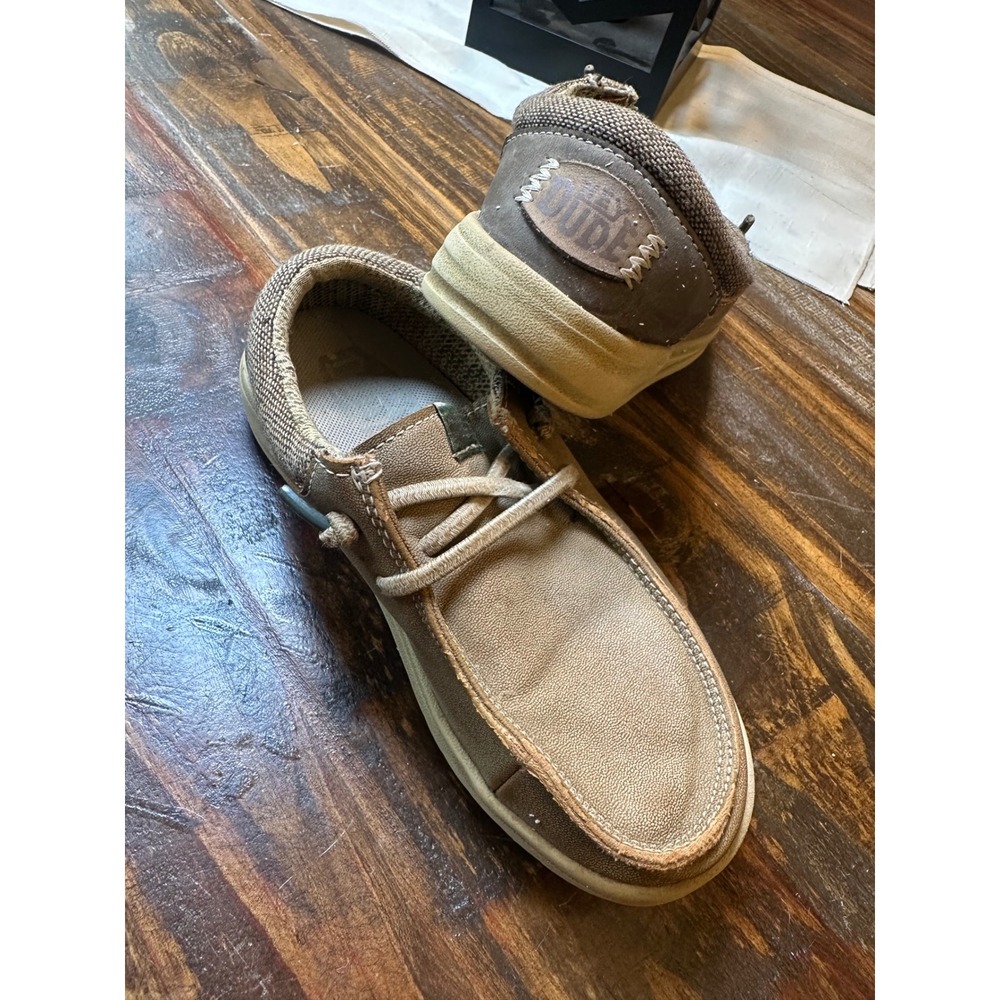 Hey Dude Paul Y Classic Nut Brown Kids Slip On Loafers Shoes C12 44180-2AH